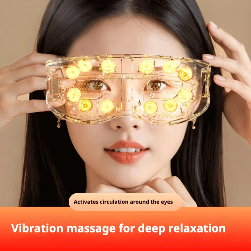 Melhor Aparelho Portátil Elétrico Inteligente para Massagem Ocular Quente e Fria com Aquecimento e Vibração para Rosto e Olhos - Imagem 4
