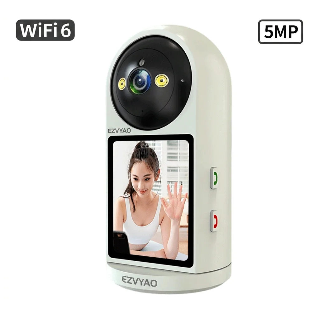Câmera de Videochamada Inteligente EZVYAO com Tela IPS de 2.8 Polegadas, Chamada com Um Toque, Monitor de Cuidado para Idosos, Áudio Bidirecional, WiFi - Imagem 3