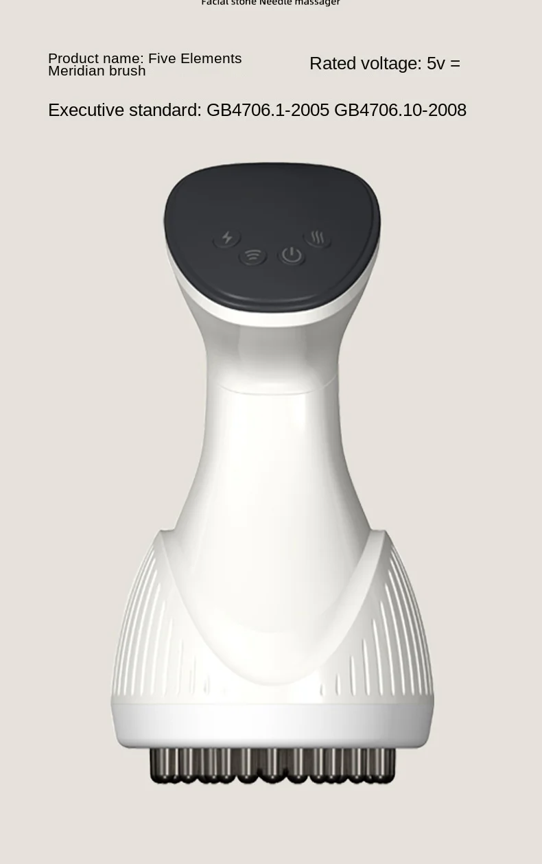 Escova Elétrica Meridian Inteligente para Massagem Abdominal, Vibração, Luz Vermelha e Drenagem para Ombros e Pescoço - Imagem 16