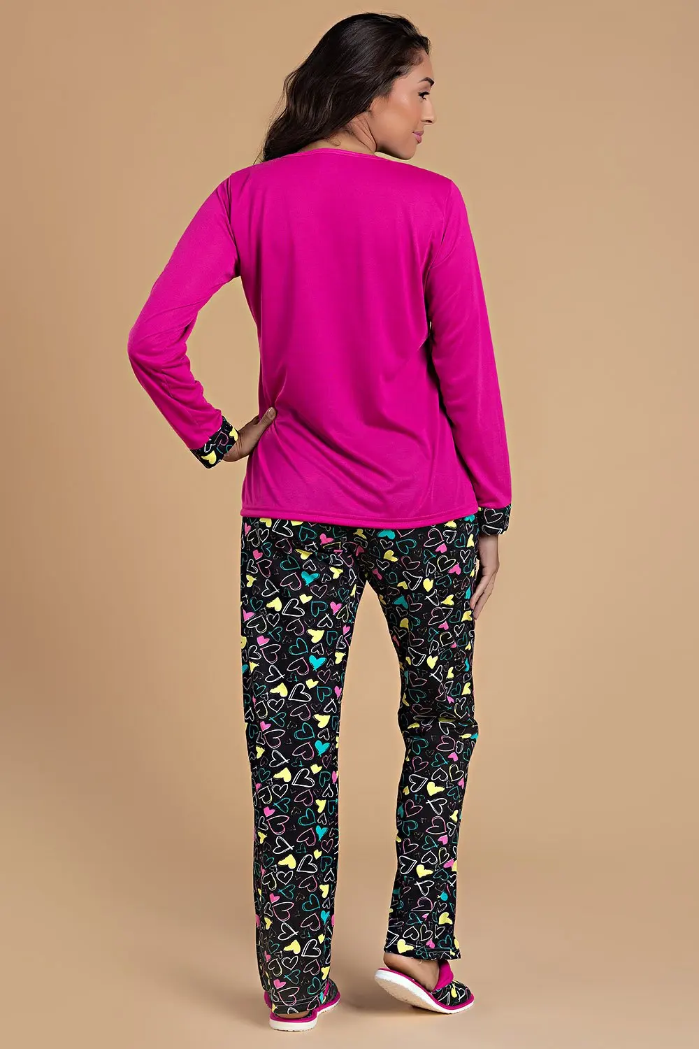 Pijama Feminino Encontrou Amor Rosa - Imagem 4