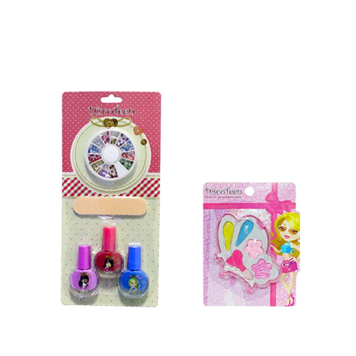Conjunto de Maquiagens Infantis + Unhas Postiças + Necessaire + Paleta de Sombra - Imagem 3