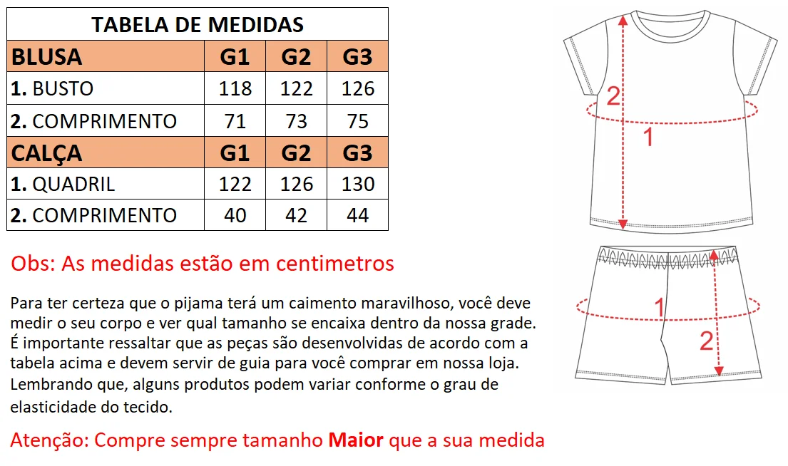 Pijama Feminino Plus Size Não Pare Agora - Imagem 5