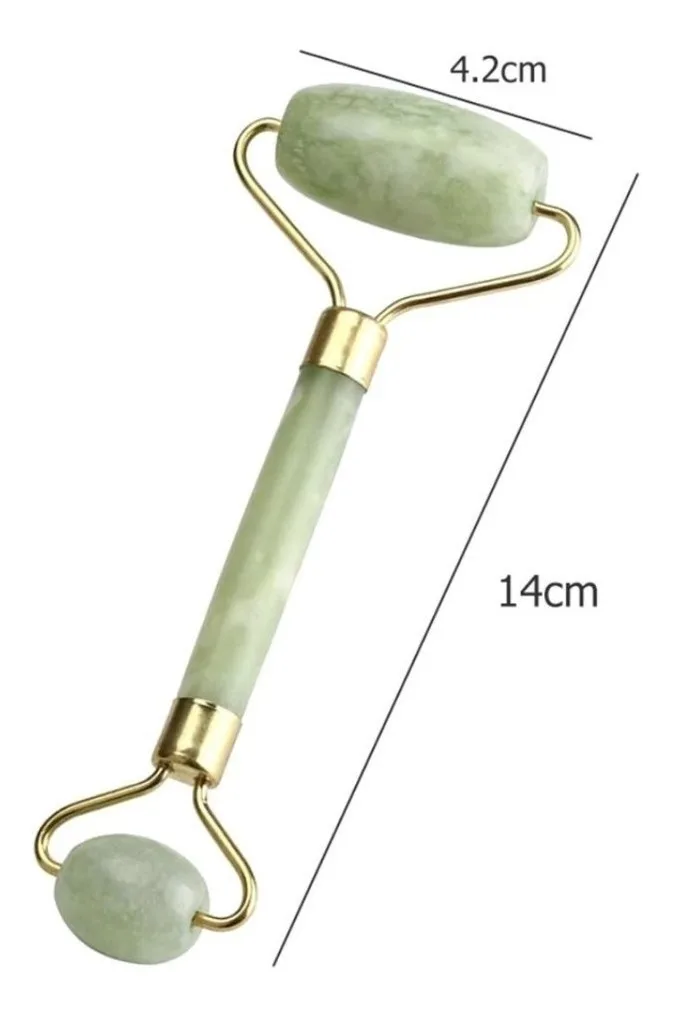 Massageador Facial Pedra Jade Rolo De Massagem Anti Estresse - Imagem 4