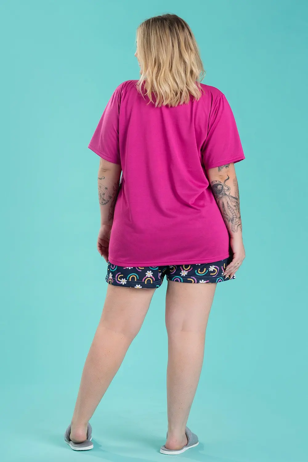 Pijama Feminino Plus Size Não Pare Agora - Imagem 4