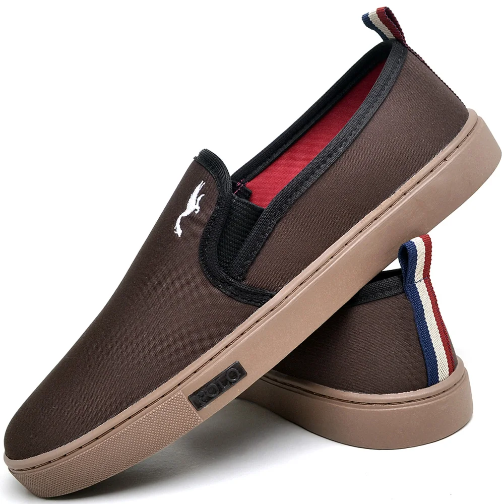 Tênis Sapatenis Masculino Modelo Slip on Diversidade de Cores Polo Blu Tamanhos - Imagem 4