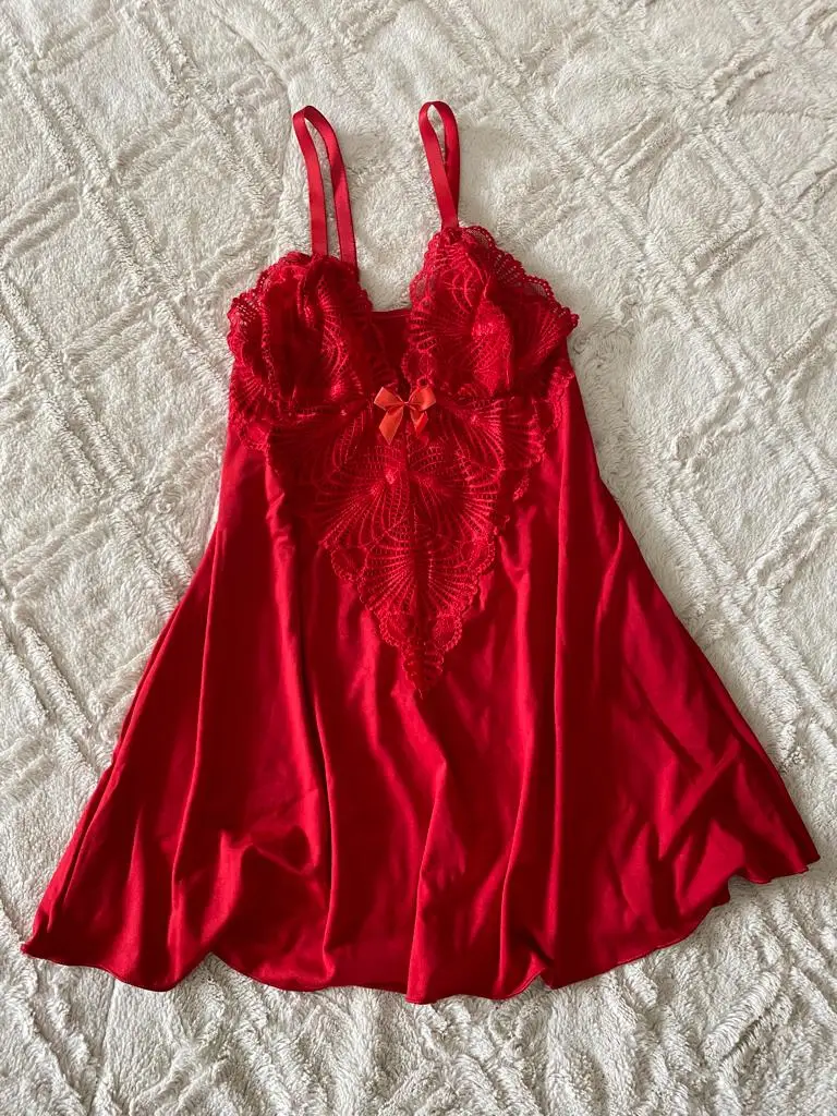 Camisola Sexy FRETE GRATIS Pijama Feminino Lingerie Langerie Baby Doll Conjunto - Imagem 5