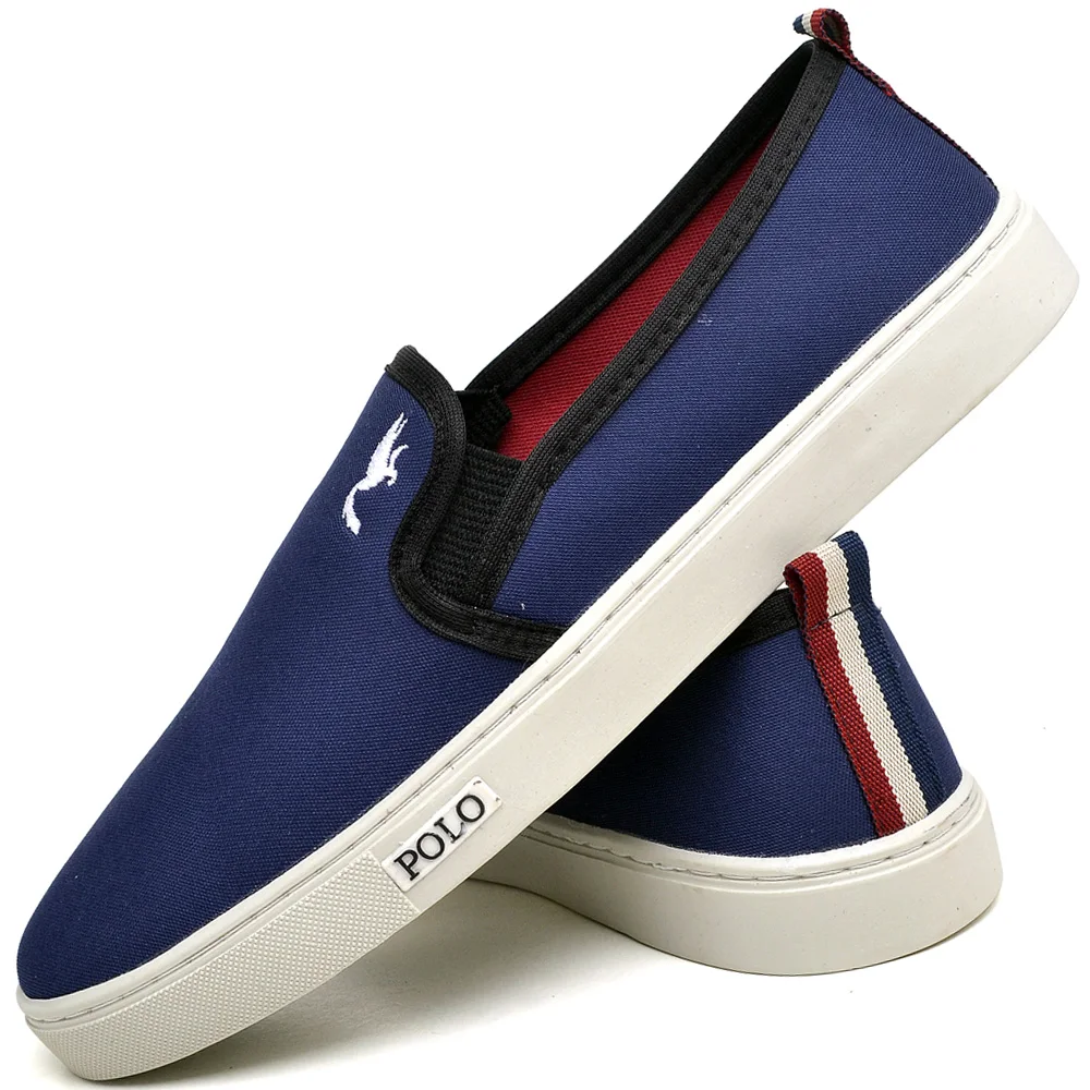 Tênis Sapatenis Masculino Modelo Slip on Diversidade de Cores Polo Blu Tamanhos - Imagem 3