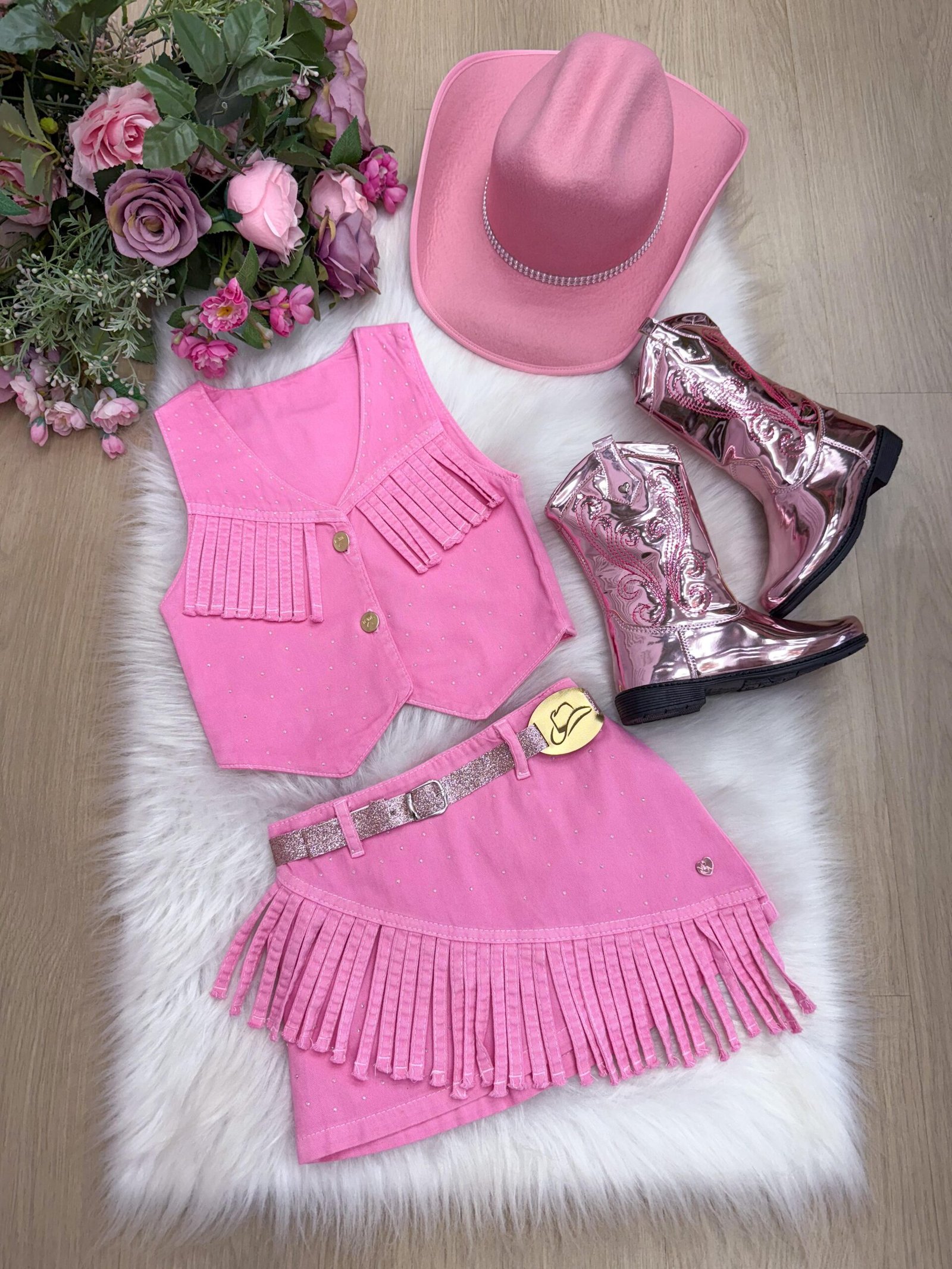 Conjunto Blogueirinha Boiadeira Maraisa Rosa - Imagem 4