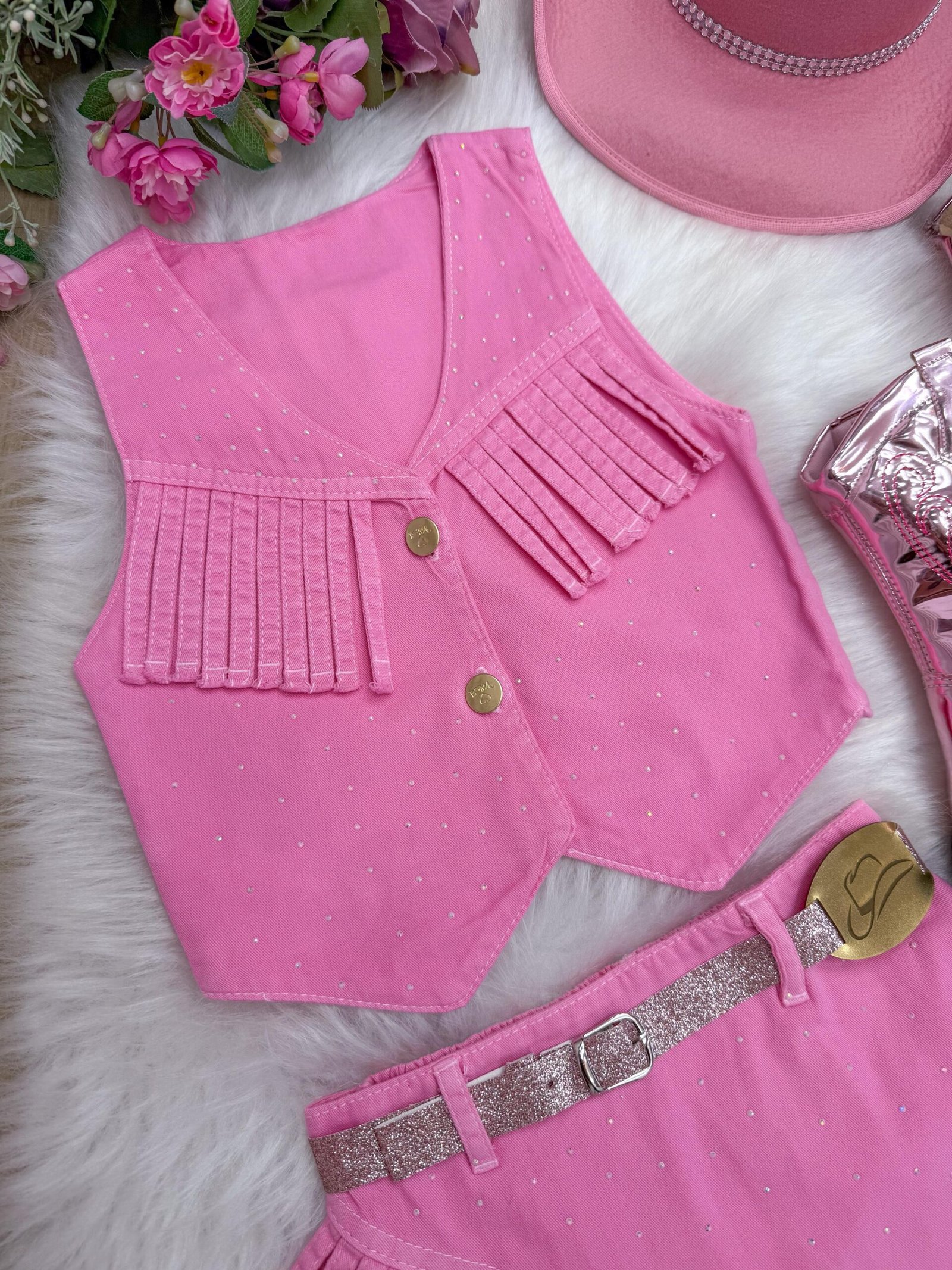 Conjunto Blogueirinha Boiadeira Maraisa Rosa - Imagem 7
