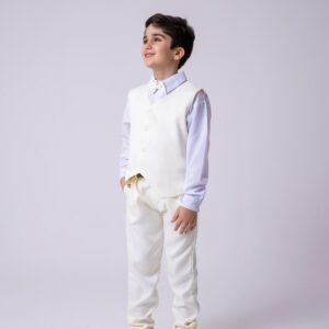 Conjunto Miss Cherry Social Leonardo Colete Amarelo Claro