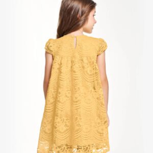Vestido Infantil Trick Nick em Renda - vestido amarelo - Tamanho 2, 6 e 10 anos