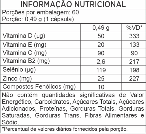 Suplemento Super Imune Plus 490 mg - 10 mg de Própolis + Vitaminas e Minerais Es - Imagem 10