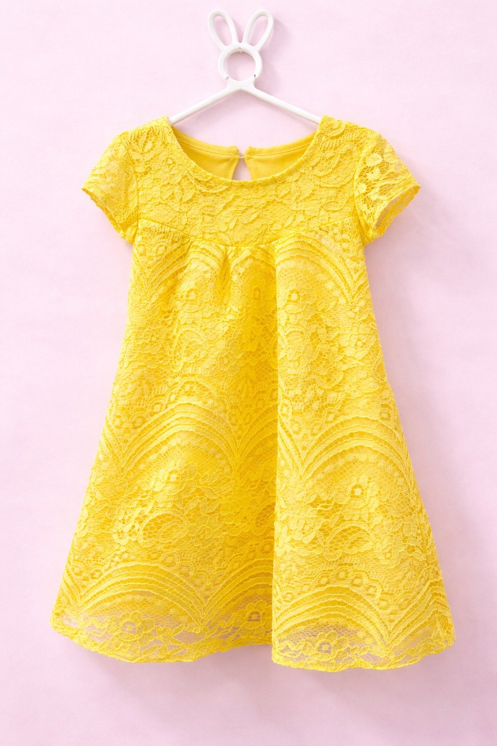 Vestido Infantil Trick Nick em Renda - vestido amarelo - Tamanho 2, 6 e 10 anos - Imagem 3