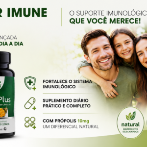 Suplemento Super Imune Plus 490 mg - 10 mg de Própolis + Vitaminas e Minerais Es