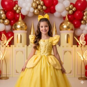 Fantasia/ Vestido Mini Miss Longo A Bela e a Fera