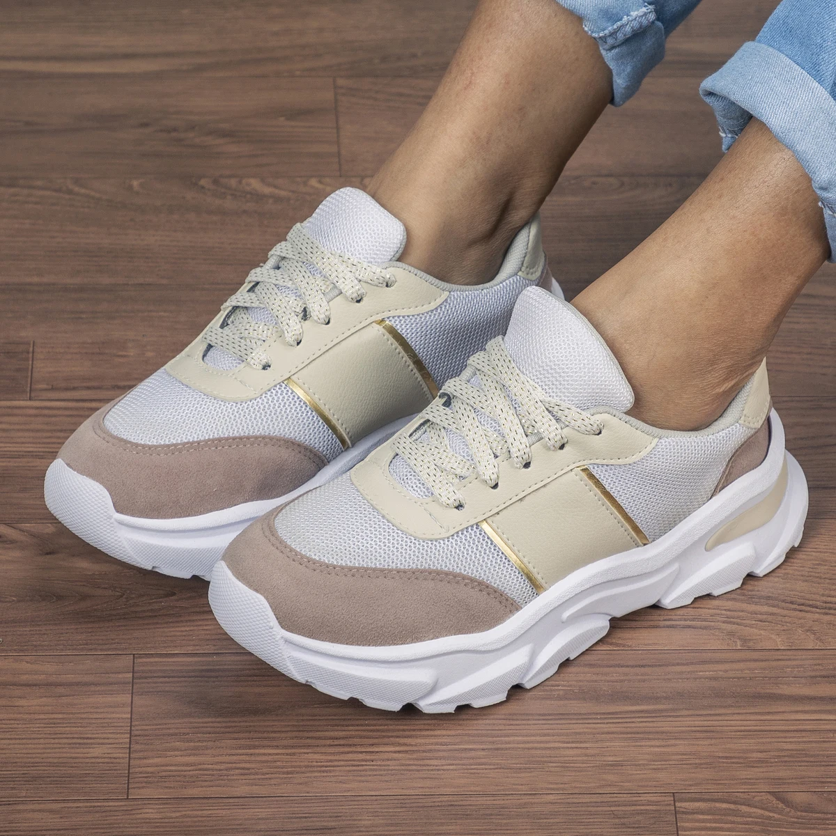 Tênis Esportivo Fiorella Feminino GuGi Sneaker Leve De Caminhada 622-GG - Imagem 3