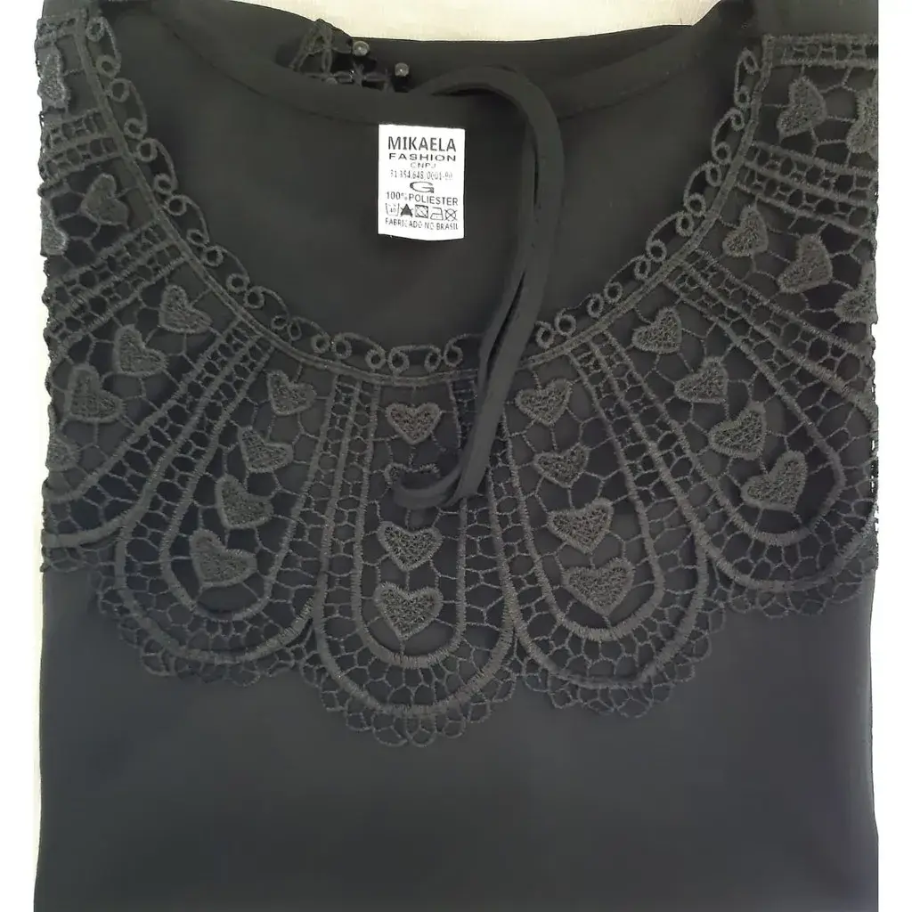 Blusa feminina lindíssima detalhe na promoção de mangá - Imagem 6