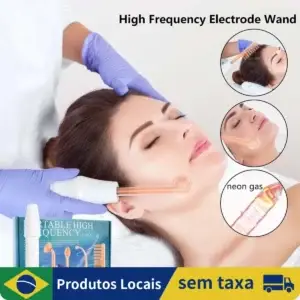 Aparelho Alta Frequência Portátil Para Limpeza De Pele Tratamento Facial e Capil