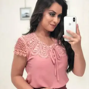 Blusa feminina lindíssima detalhe na promoção de mangá