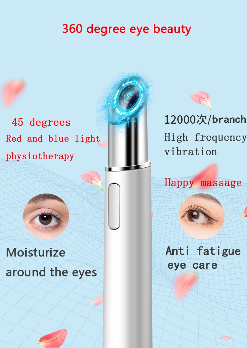 Ferramenta de Cuidado dos Olhos Anti-Rugas para Uso Doméstico, Presente para Mulheres, Caneta Massageadora Vibratória Aquecida para Remoção de Bolsas nos Olhos - Imagem 14