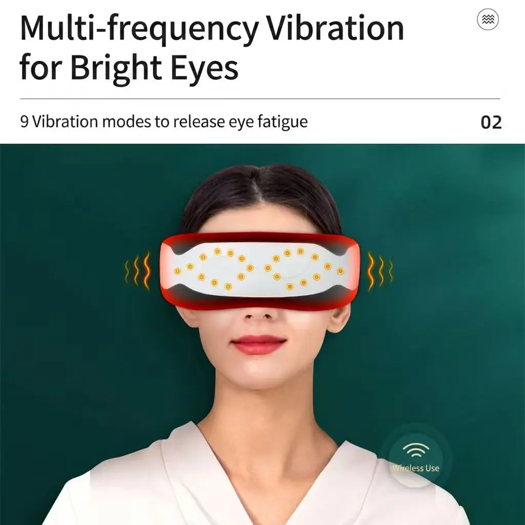 Máscara Recarregável com Calor e Vibração para Olhos Secos, Enxaqueca, Insônia, Olhos Inchados, Máscara para Relaxamento e Alívio - Imagem 6