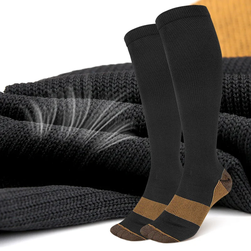 Meias de Compressão Longas para Adultos, até o Meio da Panturrilha, para Esportes Casuais ao Ar Livre, Respiráveis, Absorventes de Suor, Resistentes ao Atrito, Sem Costura, Estampadas - Imagem 5
