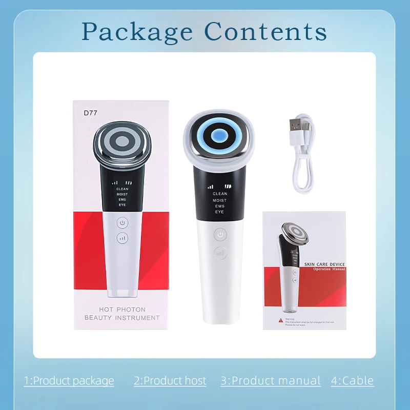 Uso Doméstico Beleza Equipamentos Pele Facial Levantamento Dispositivo Pele Rejuvenescimento Face Care Pele Apertando Rosto Massager Máquina para As Mulheres - Imagem 4