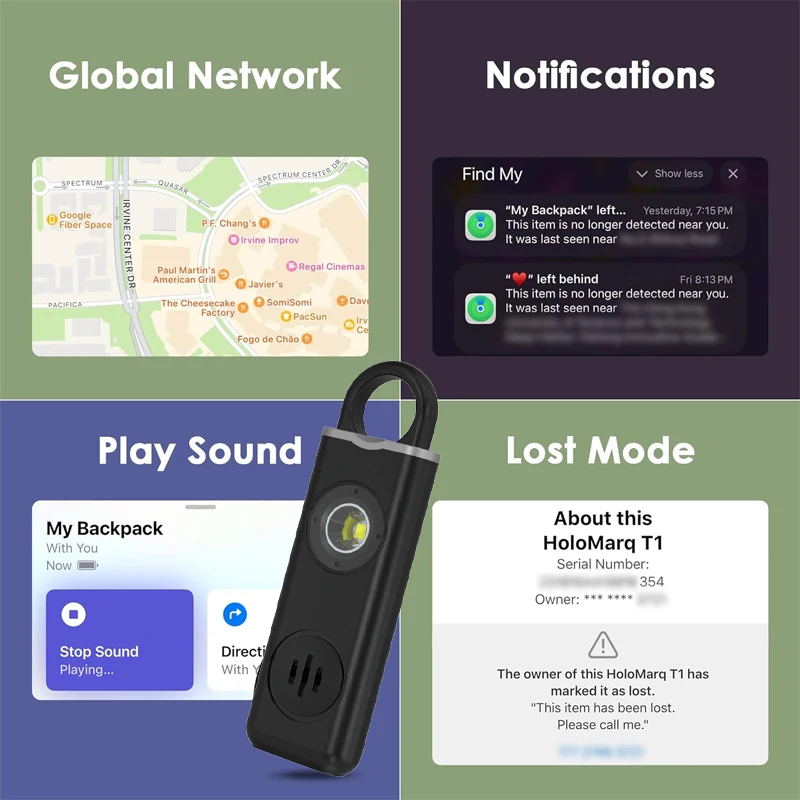 Portátil recarregável Alarme Pessoal para Idosos/Mulheres Segurança Rastreador de Emergência com AGPS Posicionamento Auto-Defesa Find My Alarme - Imagem 4