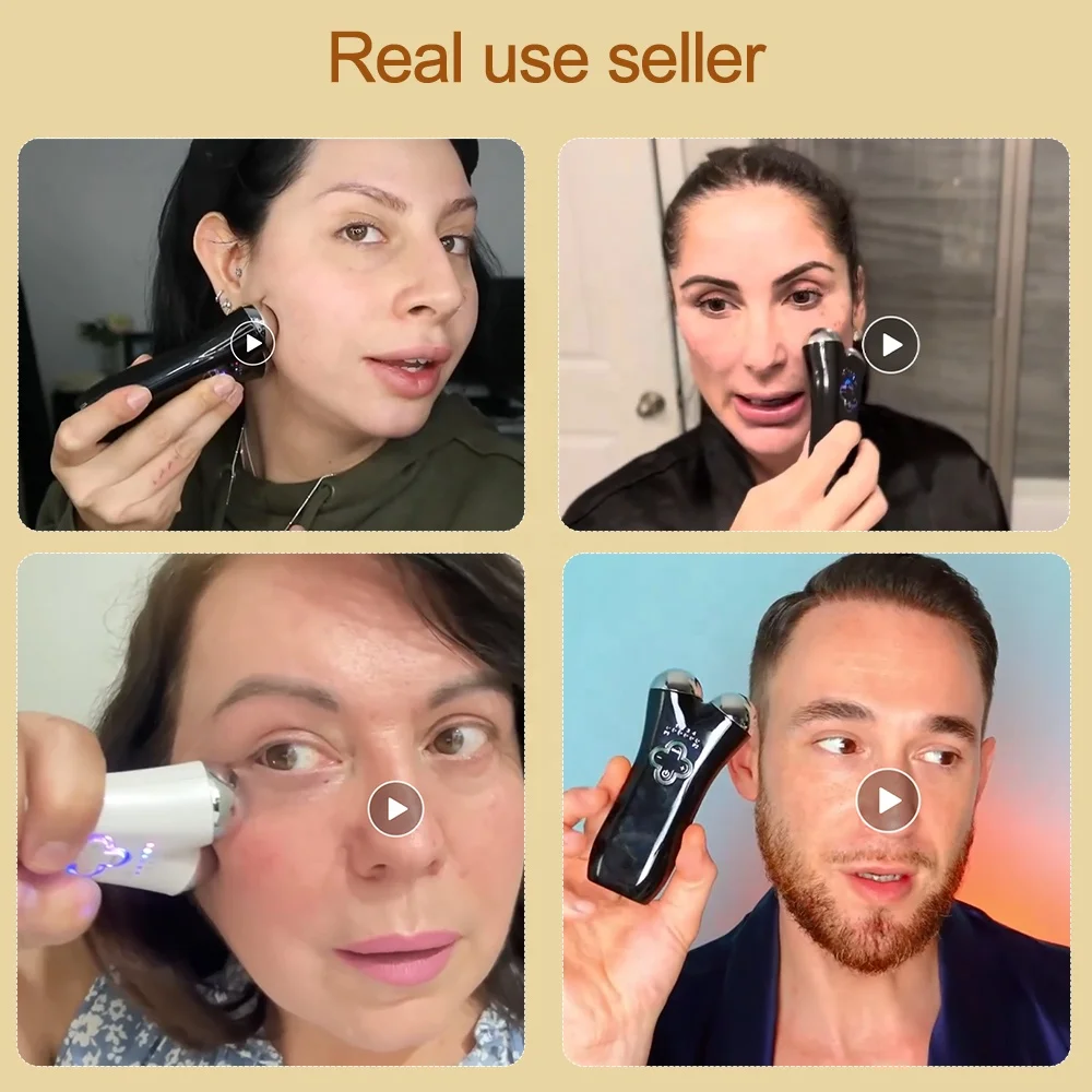 Novos Produtos 2026 em Cuidados de Saúde em Casa, Função de Massagem por Vibração EMS, Massageador Facial para Lifting - Imagem 3