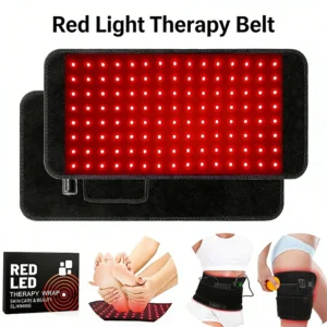 Cinto Massageador Abdominal Elétrico com Luz Vermelha 2026 Novo, Aquecimento e Vibração para Alívio da Dor Estomacal e Emagrecimento