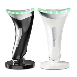 Anti Envelhecimento Facial e Pescoço Massageador Red Light Thereapy Face Massager com 3 Cores Led Terapia
