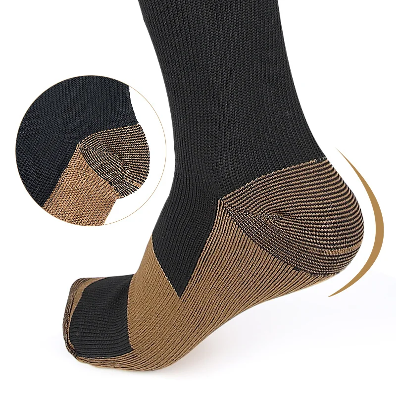 Meias de Compressão Longas para Adultos, até o Meio da Panturrilha, para Esportes Casuais ao Ar Livre, Respiráveis, Absorventes de Suor, Resistentes ao Atrito, Sem Costura, Estampadas - Imagem 6