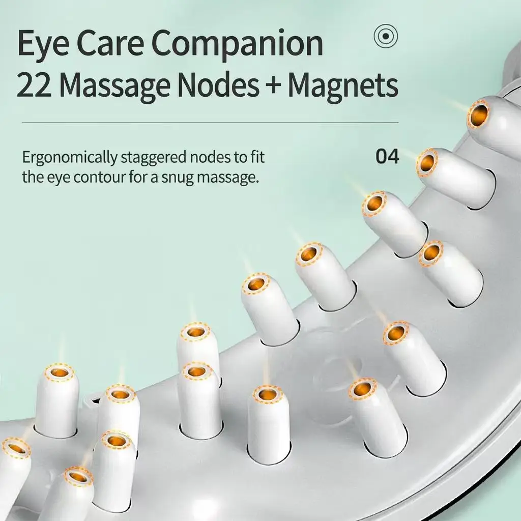 Máscara Recarregável com Calor e Vibração para Olhos Secos, Enxaqueca, Insônia, Olhos Inchados, Máscara para Relaxamento e Alívio - Imagem 3