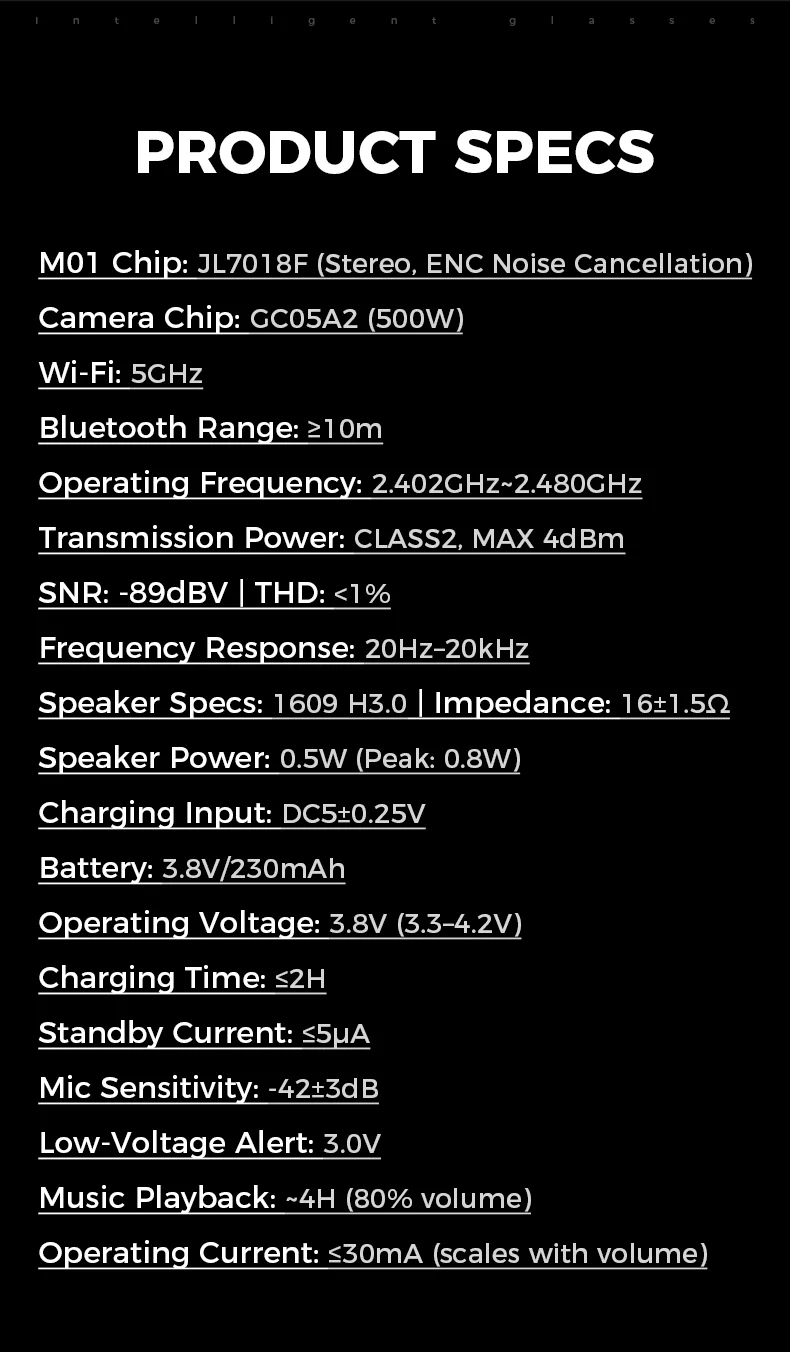Óculos de Sol Inteligentes M01 com Câmera AI, Ativação por Voz, 5MP, À Prova D'água, Reprodução de Música, Controle por APP para Tradução em Tempo Real 5.3 - Imagem 22