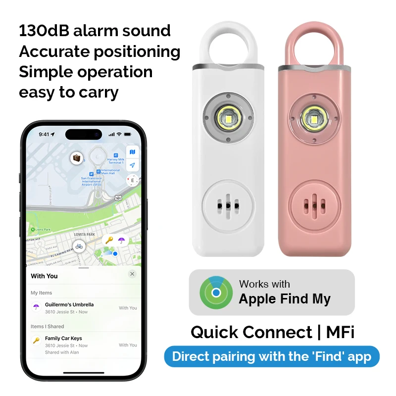 Portátil recarregável Alarme Pessoal para Idosos/Mulheres Segurança Rastreador de Emergência com AGPS Posicionamento Auto-Defesa Find My Alarme - Imagem 6