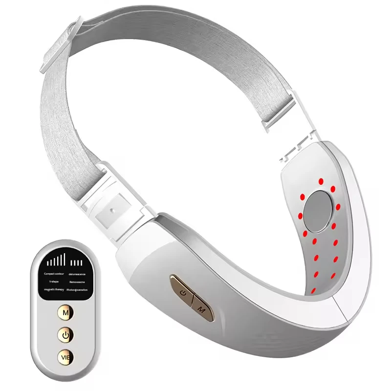 Massageador Profissional EMS e LED Vermelho/Azul para Lifting Facial e do Pescoço em Formato V com Efeito de Rejuvenescimento e Firmeza da Pele – Dispositivo de Beleza Portátil - Imagem 7