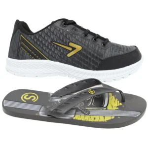 Kit Tenis Box 200 e Chinelo Masculino Estiloso Macio Tamanho Especial Do 45 Ao 4