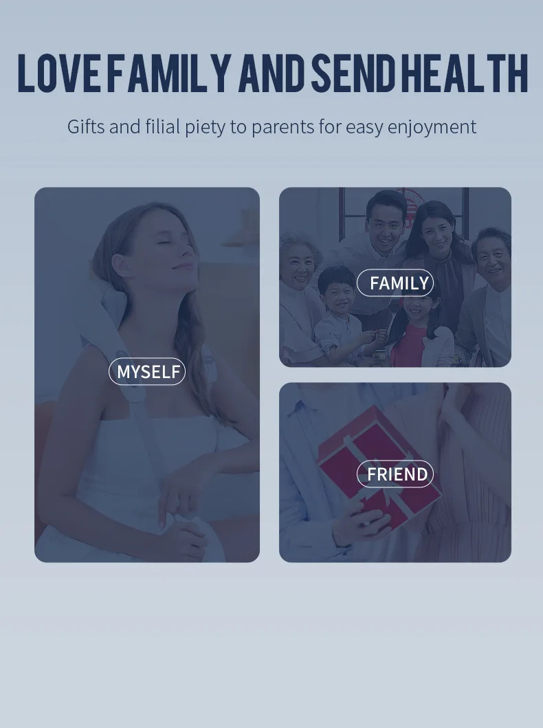 Foreverlily-Massageador de Pescoço e Ombro, Wireless, Amassar Costas, Massagem X - Imagem 13