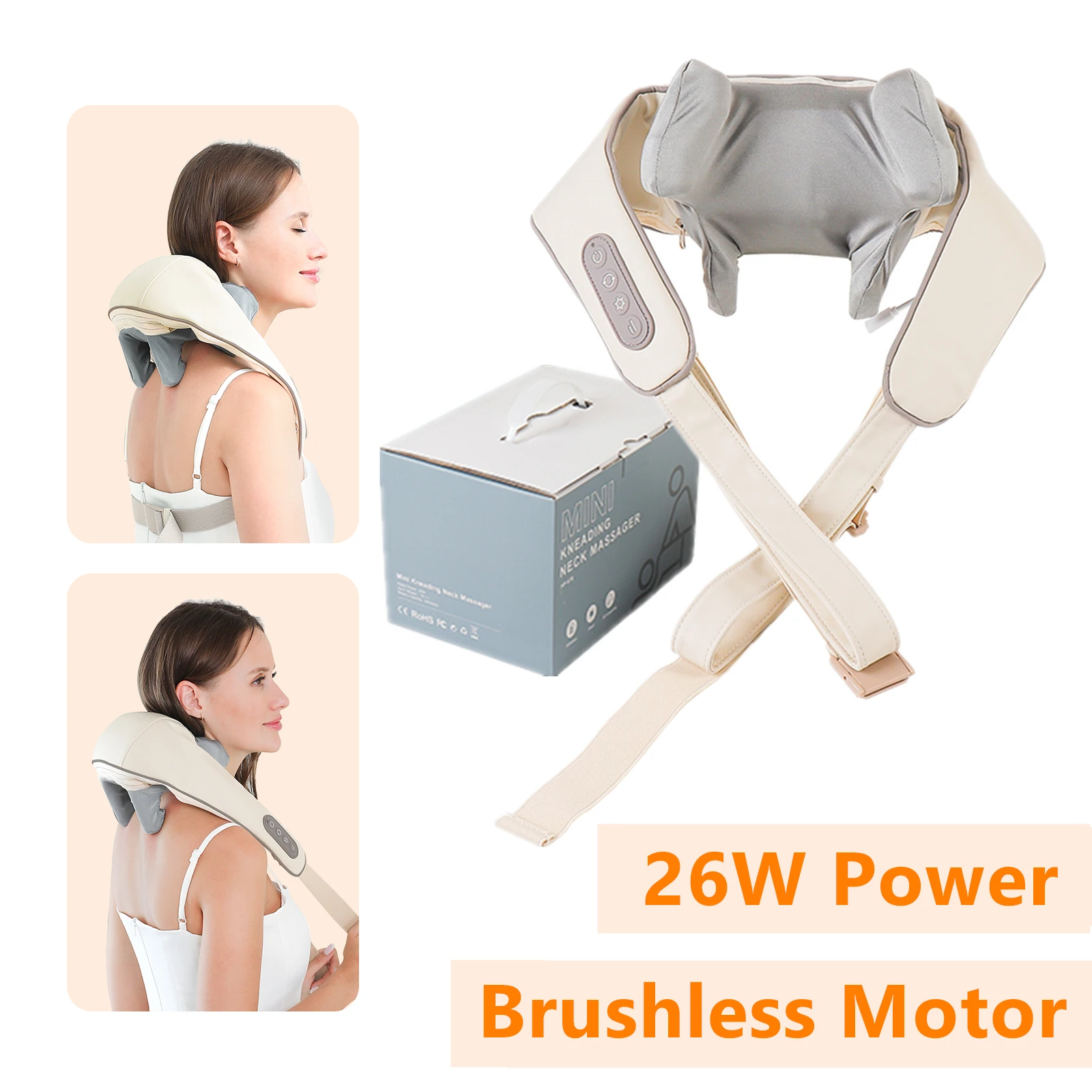 Foreverlily-Massageador de Pescoço e Ombro, Wireless, Amassar Costas, Massagem X - Imagem 52