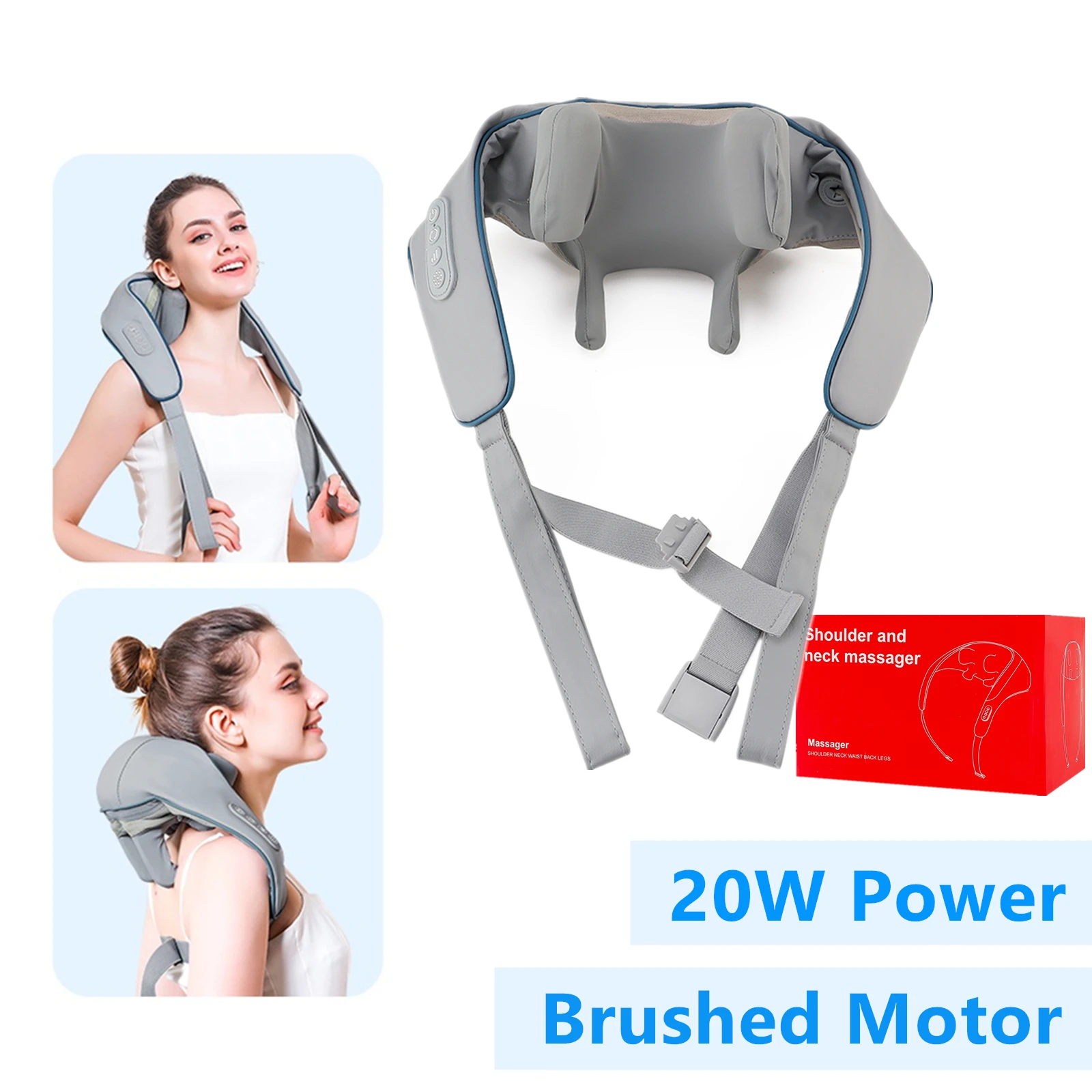 Foreverlily-Massageador de Pescoço e Ombro, Wireless, Amassar Costas, Massagem X - Imagem 55