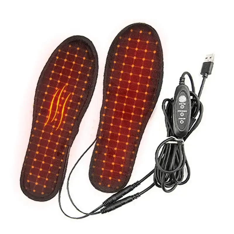 Palmilhas de sapato aquecidas usb com pés de controle remoto tapete de meia quen