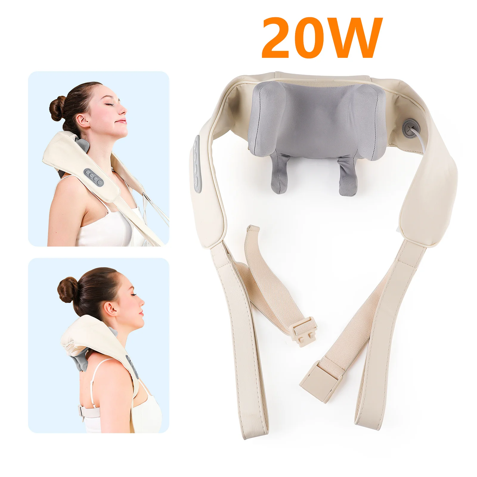 Foreverlily-Massageador de Pescoço e Ombro, Wireless, Amassar Costas, Massagem X - Imagem 36