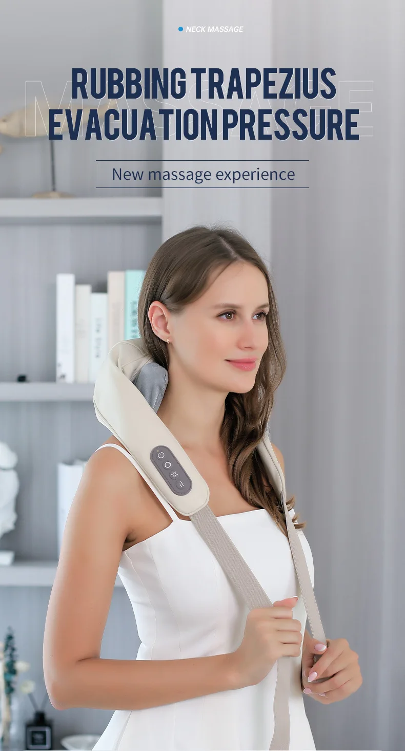 Foreverlily-Massageador de Pescoço e Ombro, Wireless, Amassar Costas, Massagem X - Imagem 56