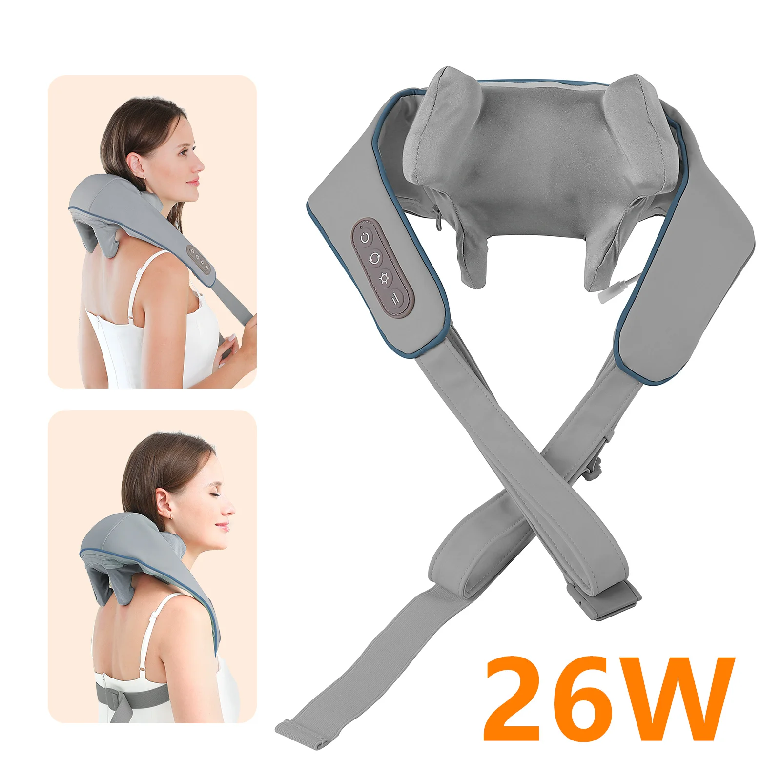 Foreverlily-Massageador de Pescoço e Ombro, Wireless, Amassar Costas, Massagem X - Imagem 20