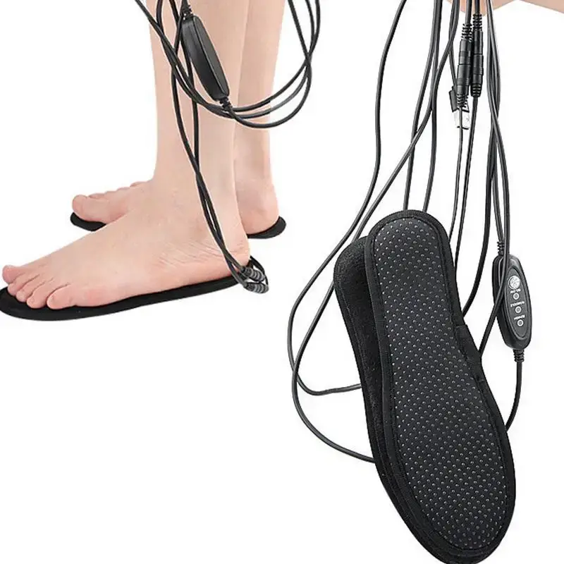 Palmilhas de sapato aquecidas usb com pés de controle remoto tapete de meia quen - Imagem 5