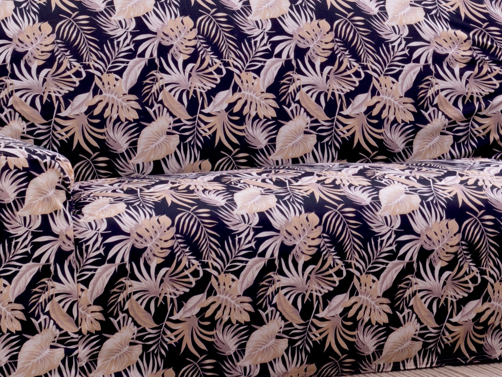 Capa de Sofá Adere Floral Preto 02 e 03 Lugares - Imagem 3