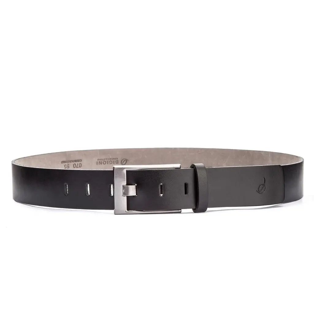 Cinto Masculino Social Couro Cromo Argentino Preto - Imagem 2