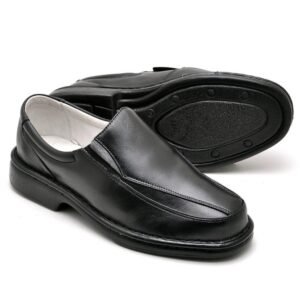 Sapato Conforto Couro Masculino Preto