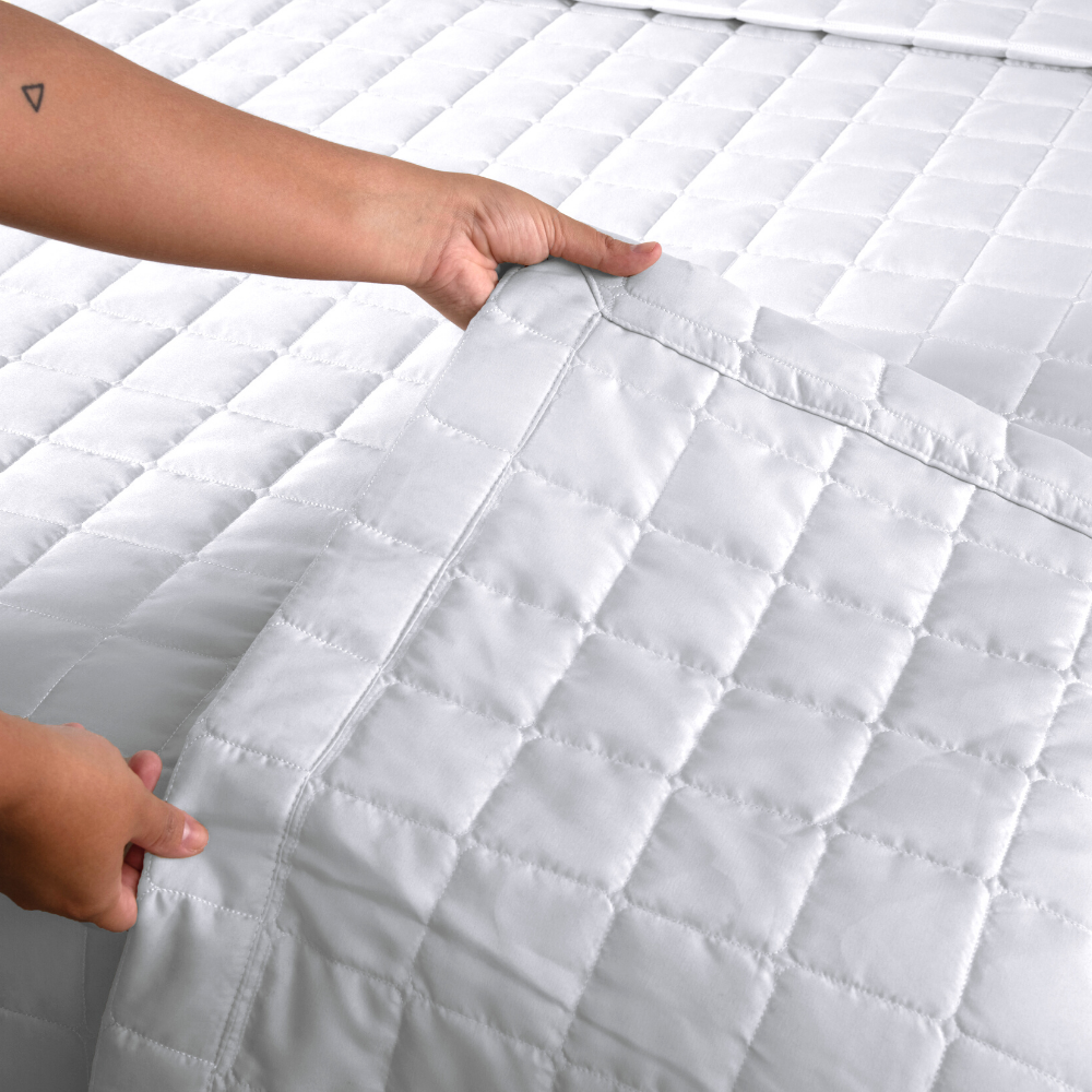 Kit Cobre Leito Matelado Dupla Face Soft 3 Peças Queen 100% Poliéster - Branco - Imagem 2