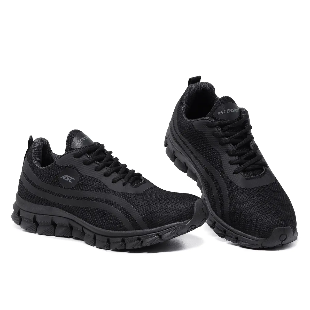 Tênis Unissex Esportivo Caminhada Black - Imagem 2